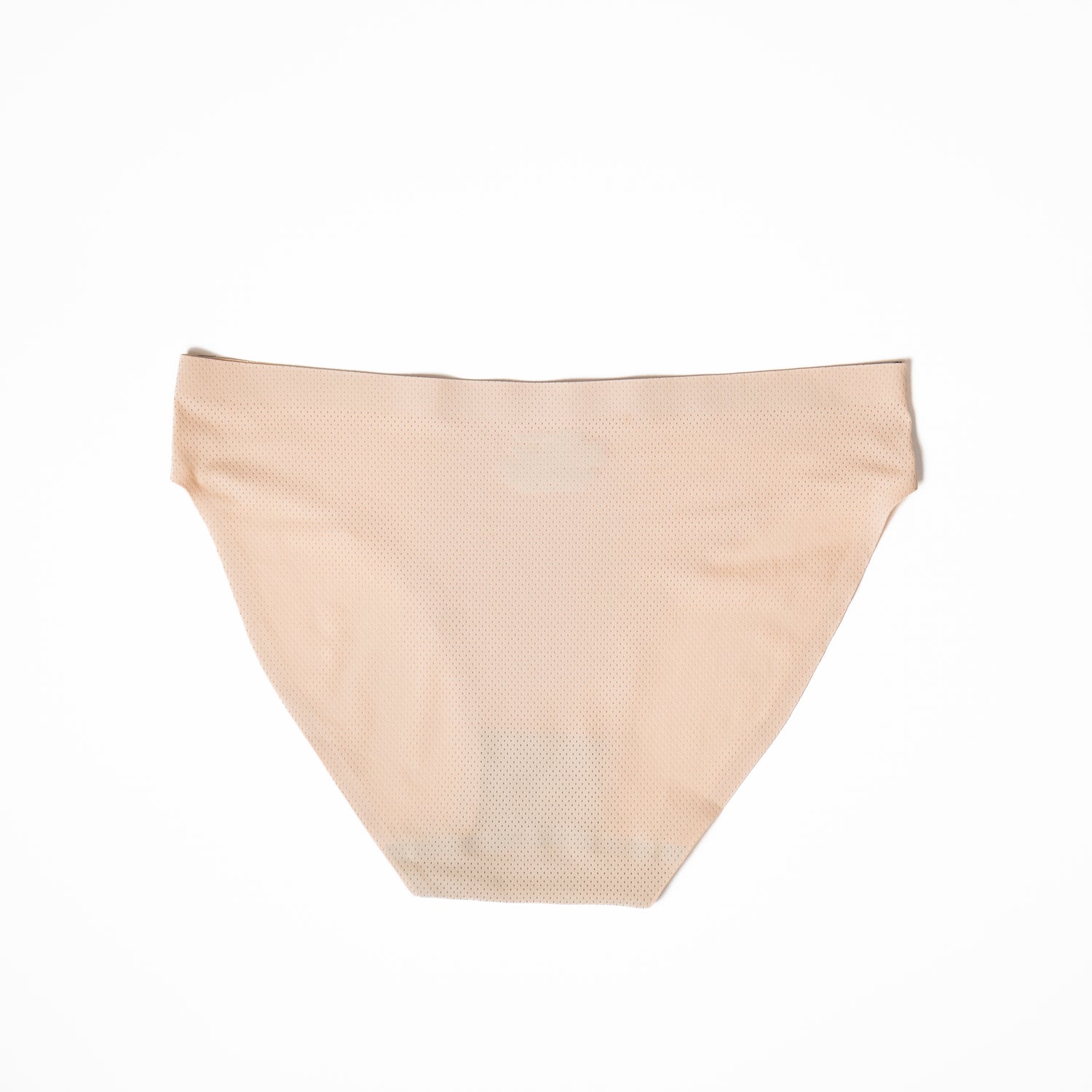 Hygiene Series • Mid Rise Cotton V Lace Waist Brief Panty – Peach